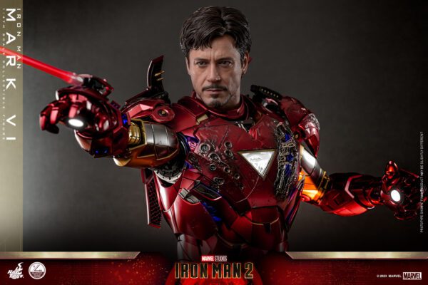 NEW HOT TOYS MARVEL STUDIOS 19" IRON MAN 2 IRON MAN MARK VI 1/4 SCALE SET QS025 - Image 17