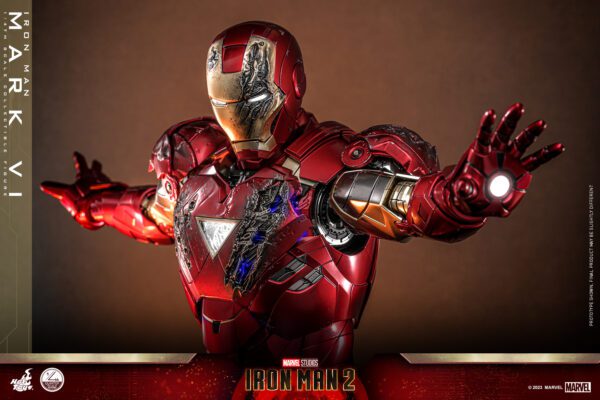 NEW HOT TOYS MARVEL STUDIOS 19" IRON MAN 2 IRON MAN MARK VI 1/4 SCALE SET QS025 - Image 19