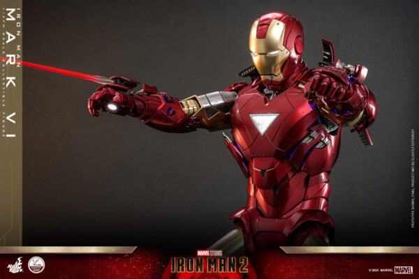 NEW HOT TOYS MARVEL STUDIOS 19" IRON MAN 2 IRON MAN MARK VI 1/4 SCALE SET QS025 - Image 20