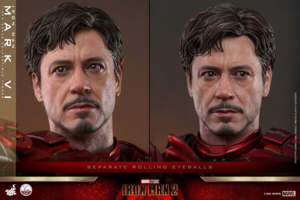 NEW HOT TOYS MARVEL STUDIOS 19" IRON MAN 2 IRON MAN MARK VI 1/4 SCALE SET QS025 - Image 21