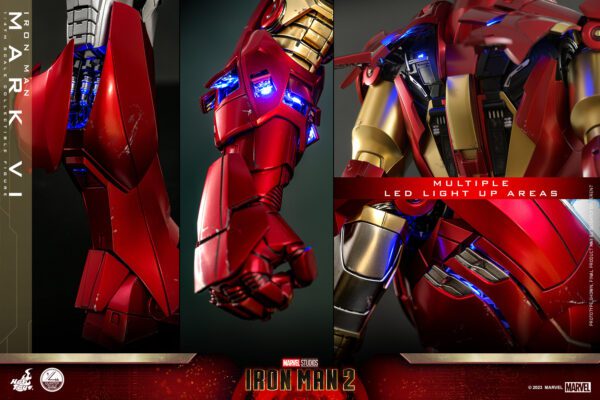 NEW HOT TOYS MARVEL STUDIOS 19" IRON MAN 2 IRON MAN MARK VI 1/4 SCALE SET QS025 - Image 23