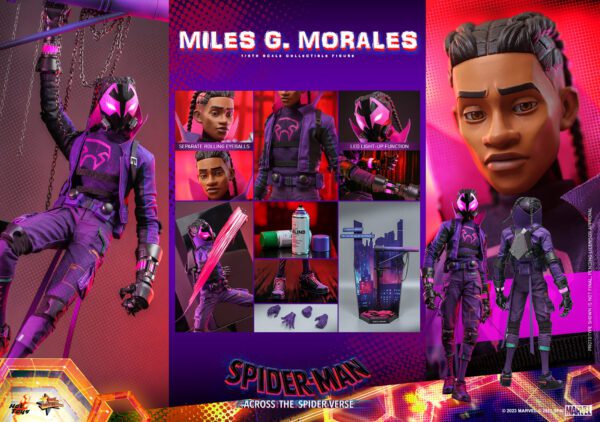 HOT TOYS 12" Spider-Man: Across the Spider-Verse Spider-MAN MMS725 1/6TH MILES G MORALES - Image 2