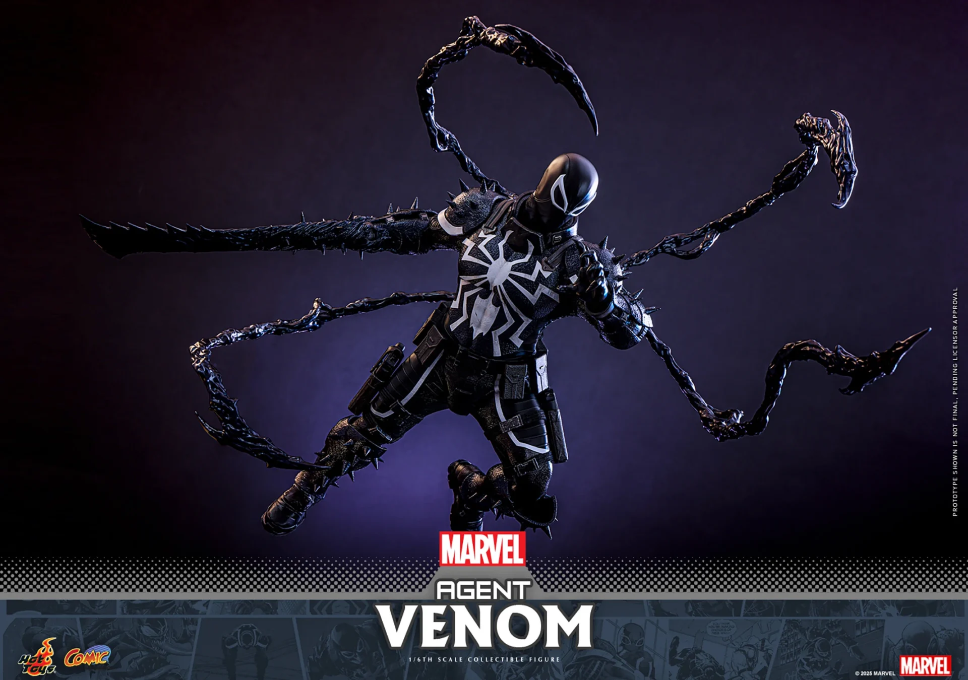 HOT TOYS 12" MARVEL COMICS SPIDER-MAN 2 AGENT VENOM 1/6 SCALE FIG CMS025 - Image 6