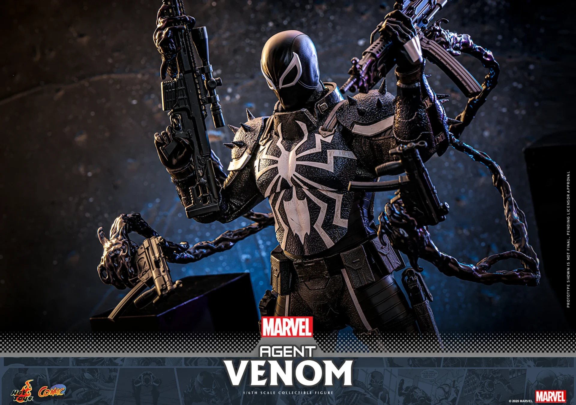 HOT TOYS 12" MARVEL COMICS SPIDER-MAN 2 AGENT VENOM 1/6 SCALE FIG CMS025 - Image 7