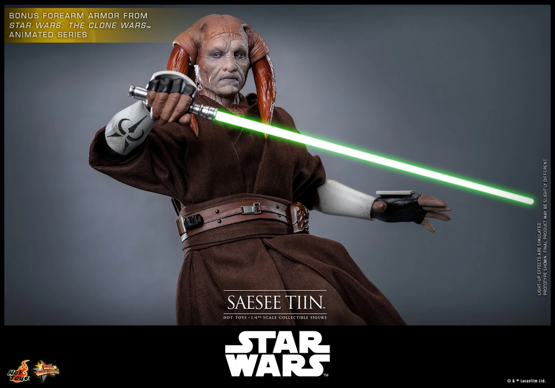 HOT TOYS 12" STAR WARS THE CLONE WARS ROTS SAESEE TIIN SIXTH SCALE FIGURE MMS820 - Image 9