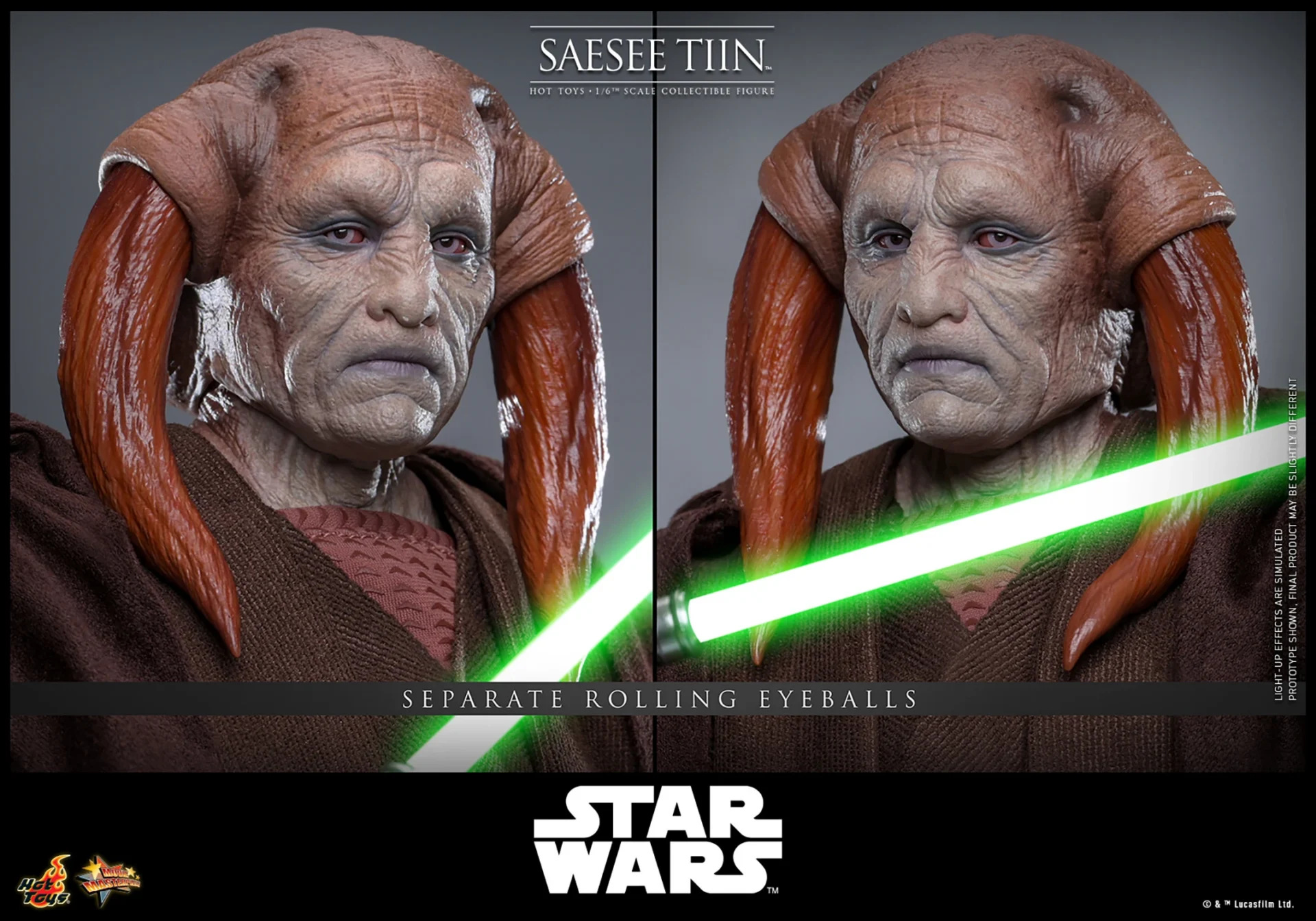 HOT TOYS 12" STAR WARS THE CLONE WARS ROTS SAESEE TIIN SIXTH SCALE FIGURE MMS820 - Image 10